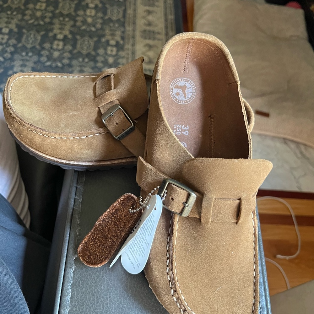 Birkenstock Tan Suede Mules